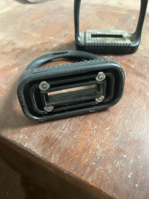 Black Equi Wing Stirrups, 4 3/4”