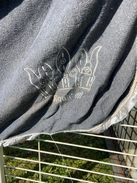 Grey/Silver Equi Theme Fleece Cooler, 72"