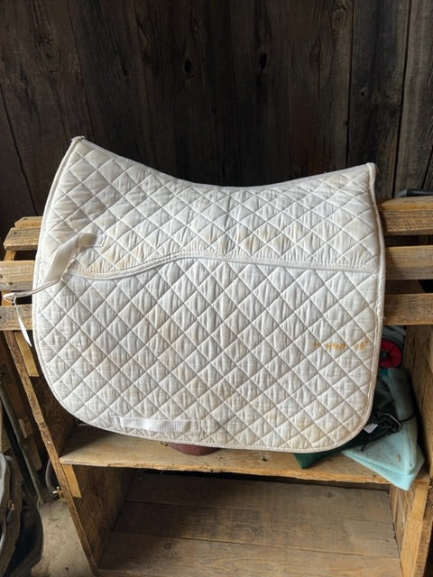 White  Saddle Pad, Dressage
