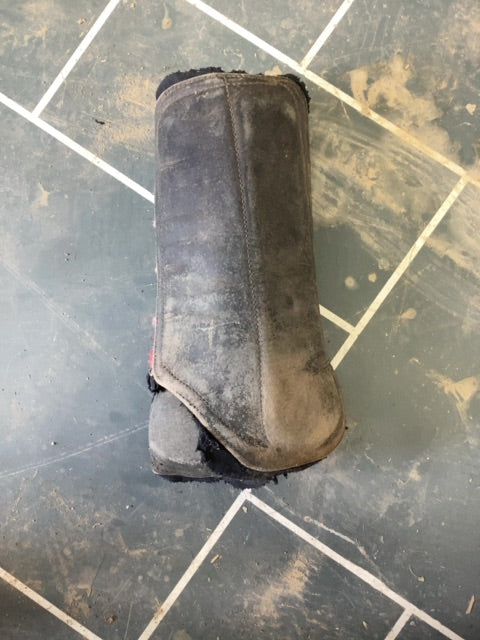 Black with Red velcro Boogaloo Leather Hinds, Large