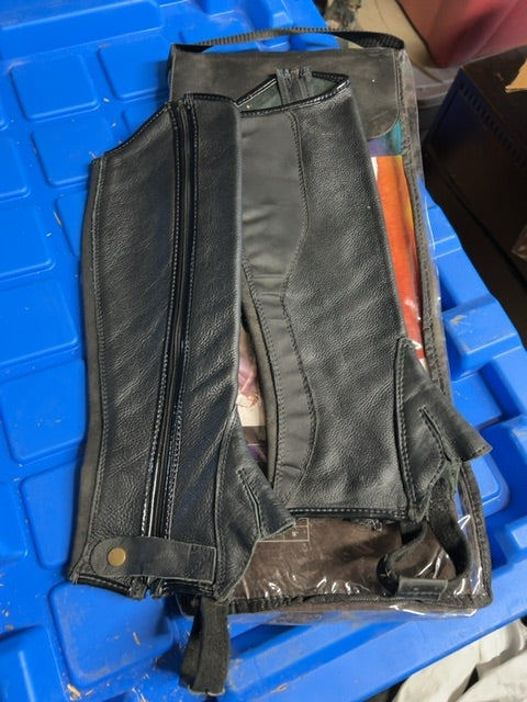 Black Auken Half Chaps, Adult XS