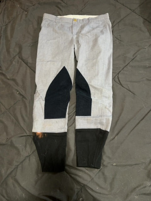 Blue Guibert Paris Kneepatch Breeches, 42