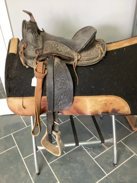 Black Pony Western Saddle, 12”
