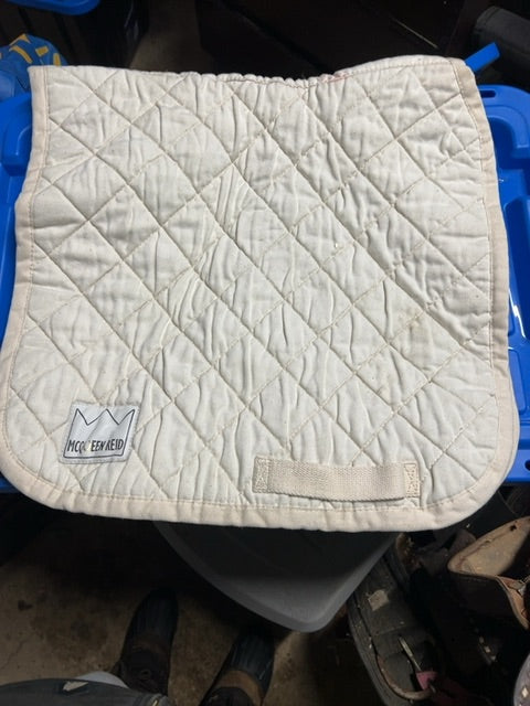 White  Saddle Pad, Dressage Full