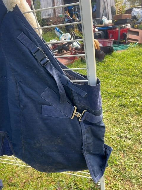 Navy D'yon Stable Blanket, 82"