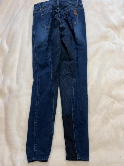 Denim Horze Full Seat Breeches, 28