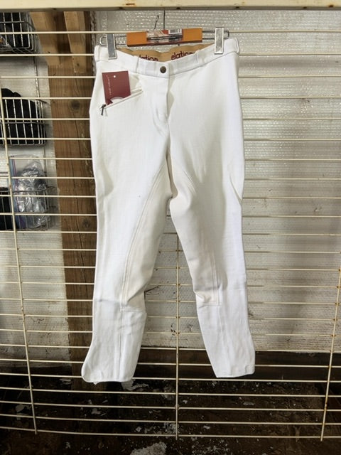 White Elation Red Label Full Seat Breeches, 28L