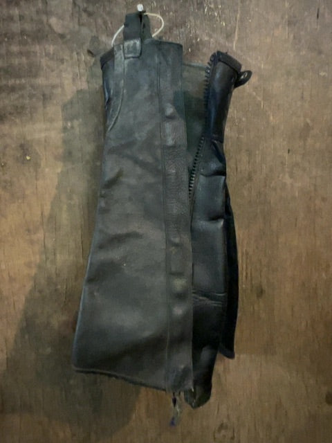 Black Ariat Leather Half Chaps, Large