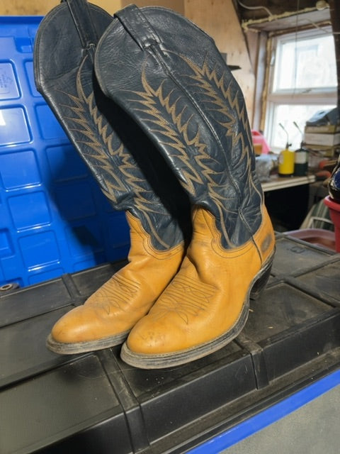 Navy/Tan Nocona Boot Cowboy Boots, 5 1/2C