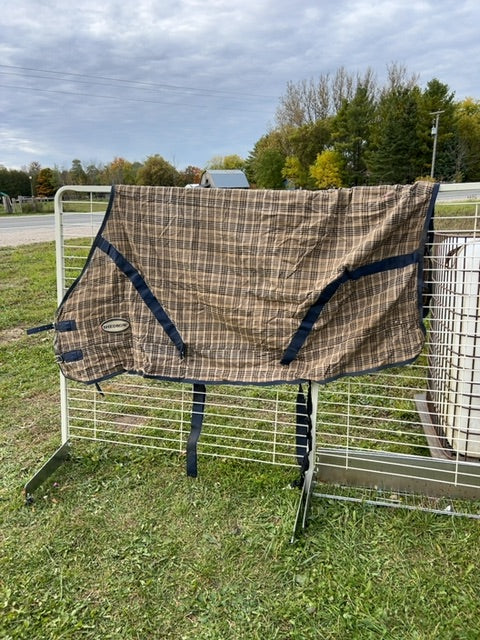 Baker Plaid Shedrow Stable Sheet, 78"