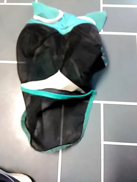 Turquise Shires Fly Mask with removable nose, Cob