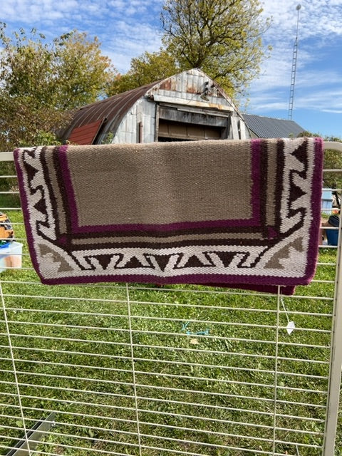 Purple/Brown  Saddle Pad, 34x34