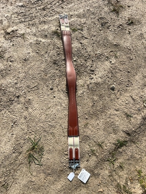 Oak Bark Ovation Leather Fancy Stitch Girth, 52"