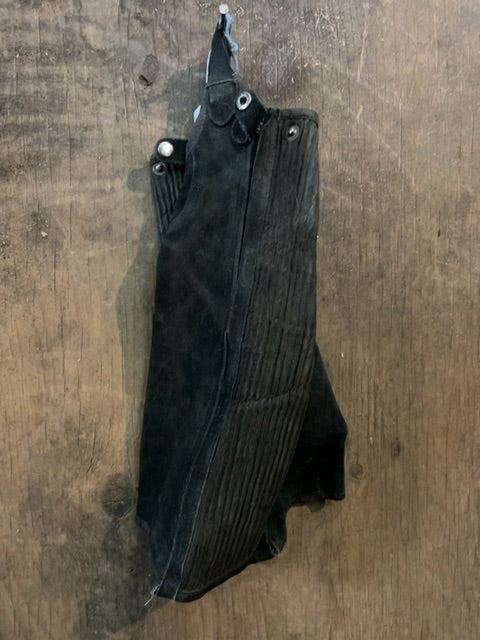 Black Dublin Suede Half Chaps, XL