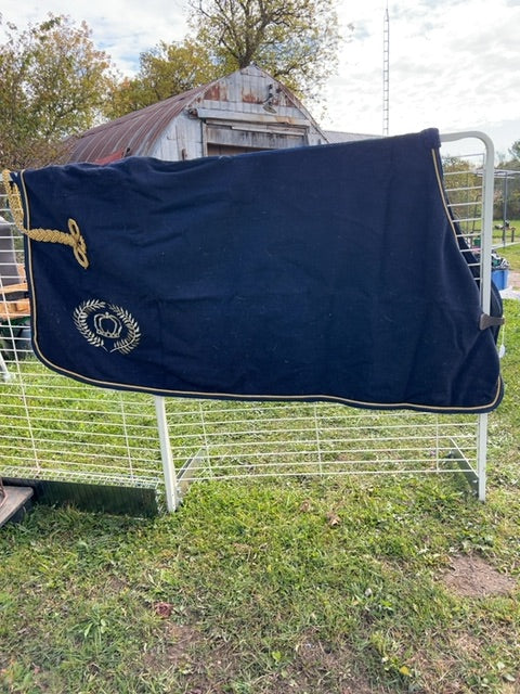 Navy PS of Sweden Wool Cooler, 74"