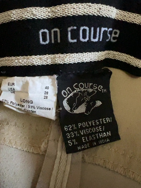 beige On Course Full Seat Breeches, 28