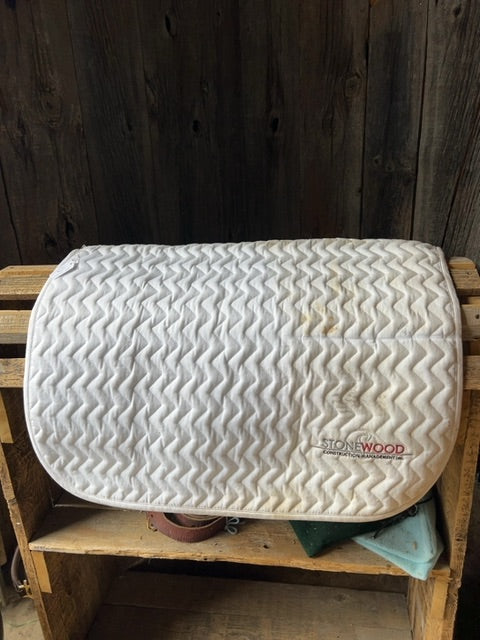 White  Saddle Pad, Full