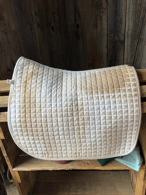 White  Saddle Pad, Full Dressage