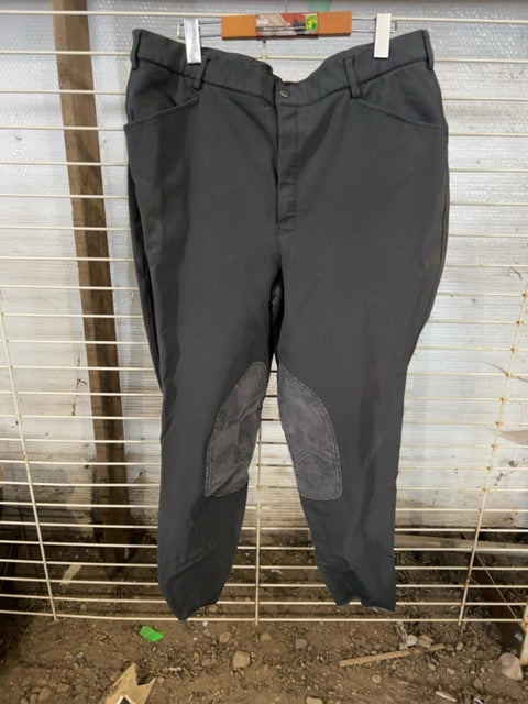 Grey Elation Black Label Kneepatch Breeches, 38