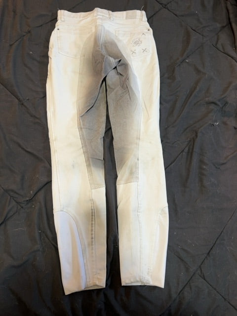 White BR Fullseat Breeches, 24