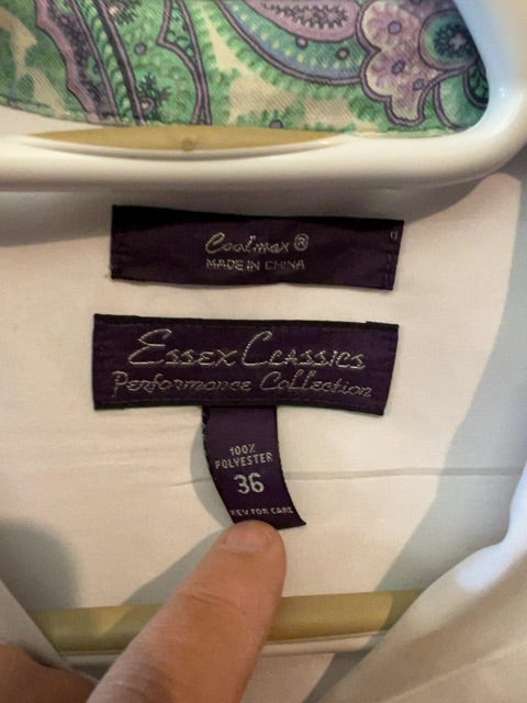 White Essex Classic Show Shirt, 36