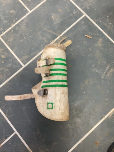 White with Green Stripe Hampa Boots, 2