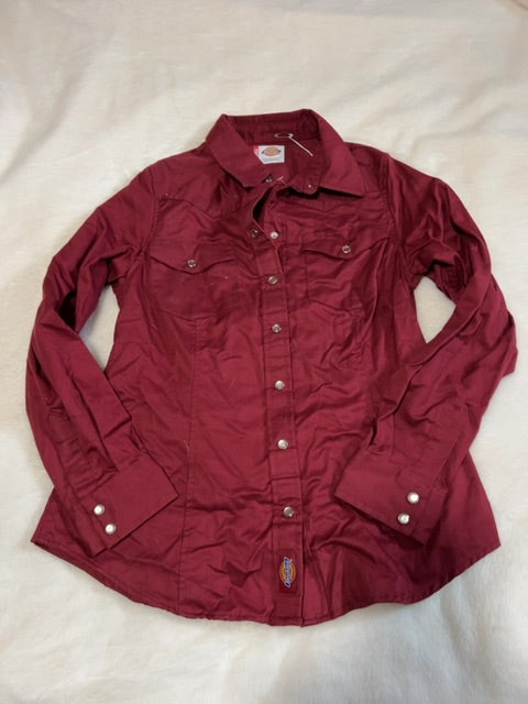 Burgundy Dickies Shirt, XS