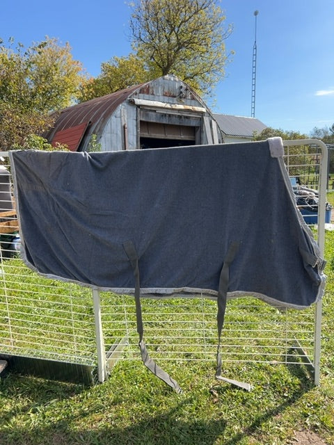 Grey/Silver Equi Theme Fleece Cooler, 72"