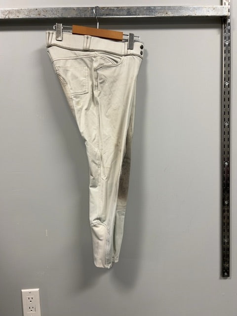 White Elation Fullseat Breeches, 26R