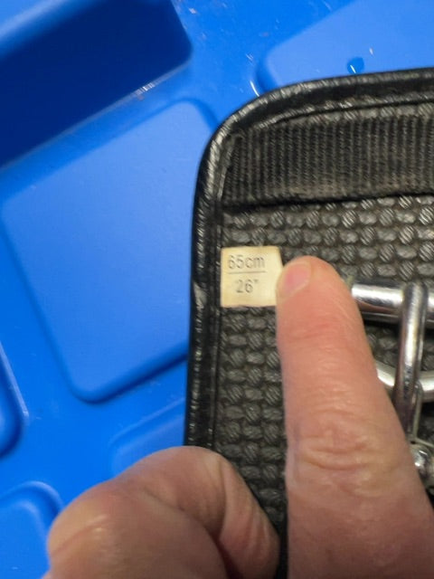 Black Lettia Neoprene  Dressage Girth, 26”