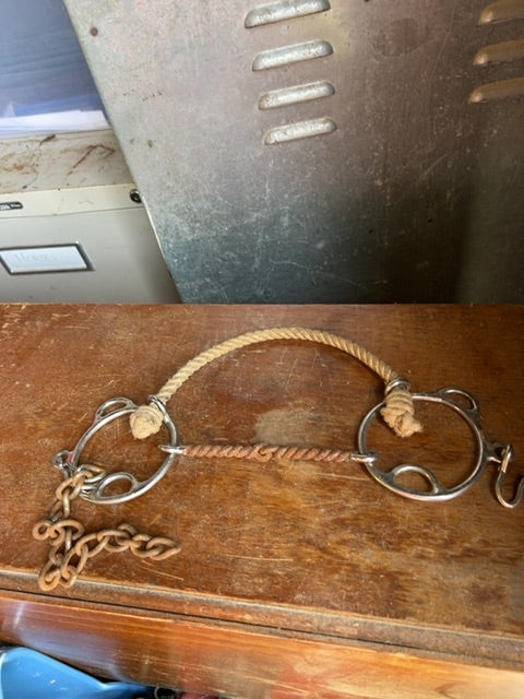 Rope Noseband Twisted Wire Gag, 5”