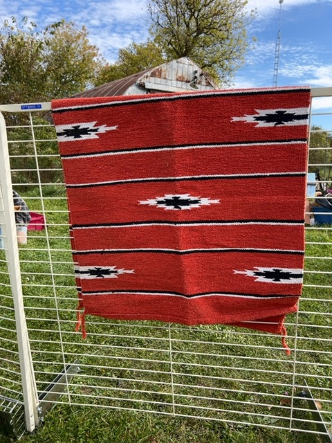 Burnt Orange  Navajo saddle Blanket