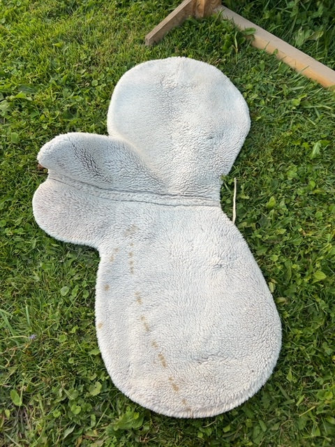 White  Saddle Pad, 18” spine