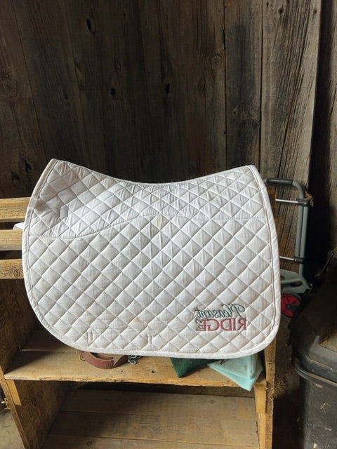 White  Saddle Pad