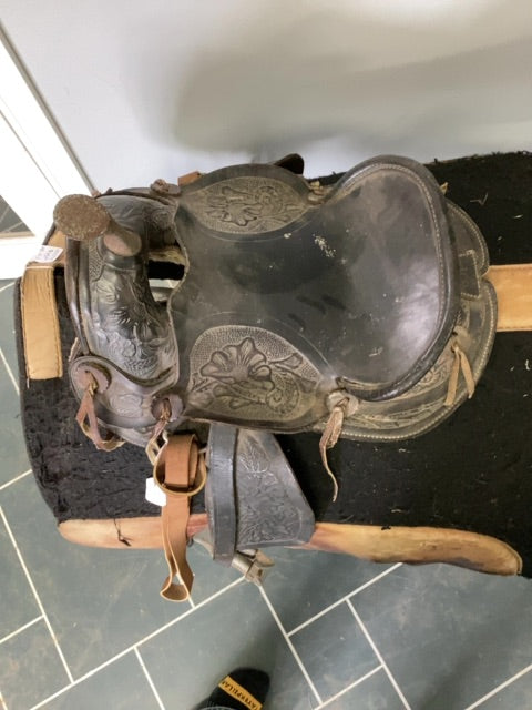 Black Pony Western Saddle, 12”