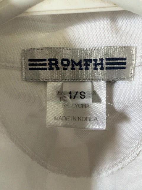 White ROMFH Short Sleeve Show Shirt, Small