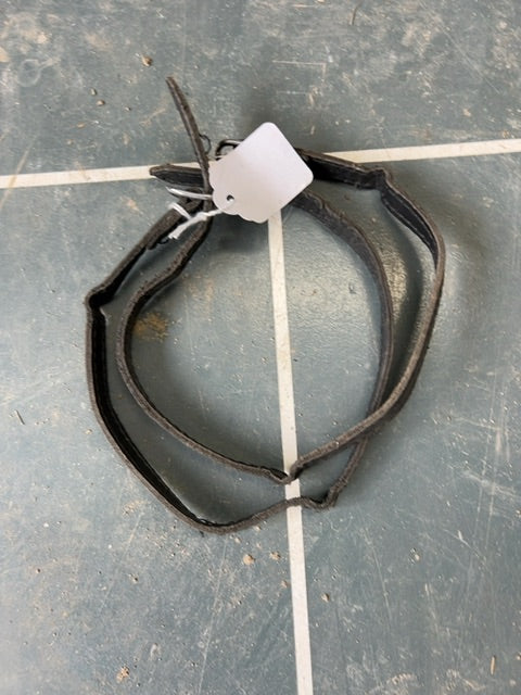 Black Leather Spur Straps