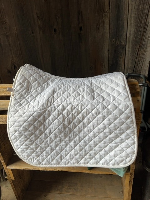 White  Dressage Saddle Pads, Full