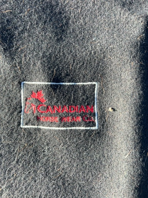 Black Canadian Horsewear Wool Cooler, 84”x90”