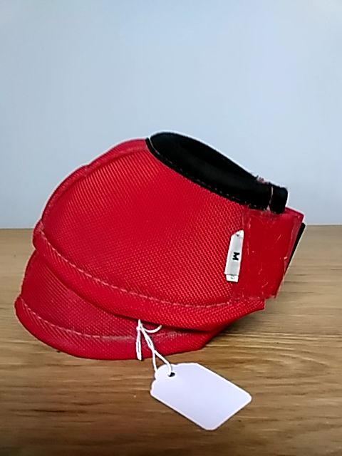 Red Classic Equine No Turn Bell Boot, Medium