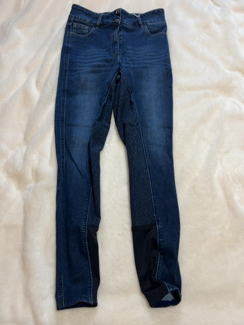 Denim Horze Full Seat Breeches, 28