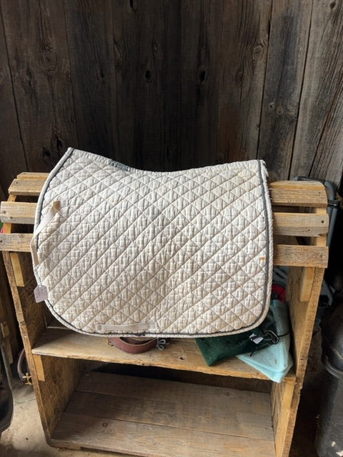 White  Saddle Pad, Full