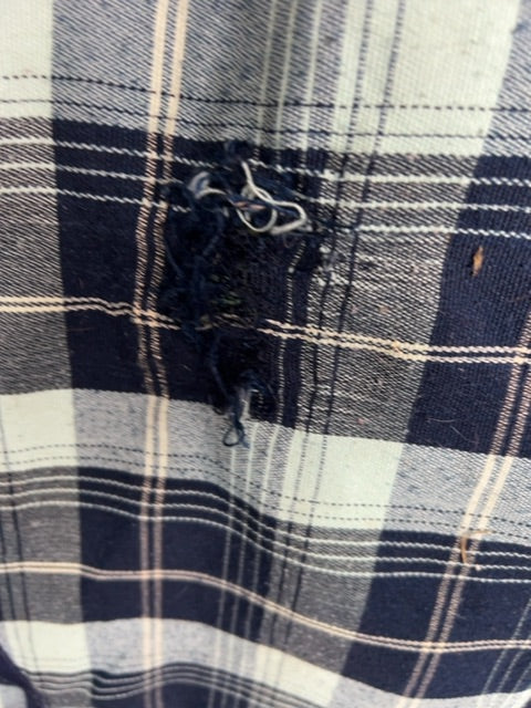 Blue Plaid  Cotton Sheet, 80”