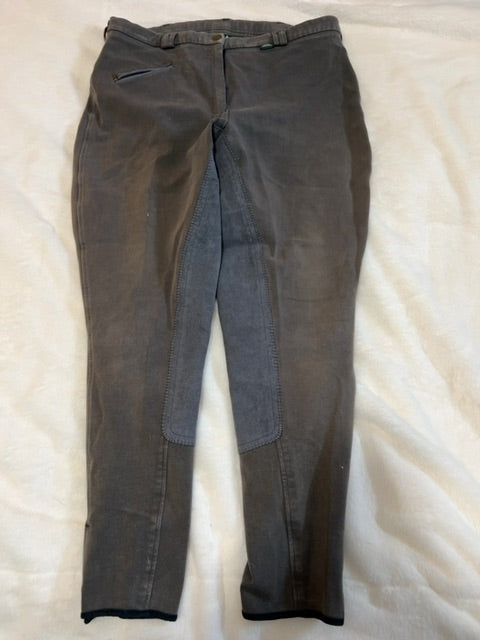 Dk Grey Mountain Horse Full Seat Breeches, 34L