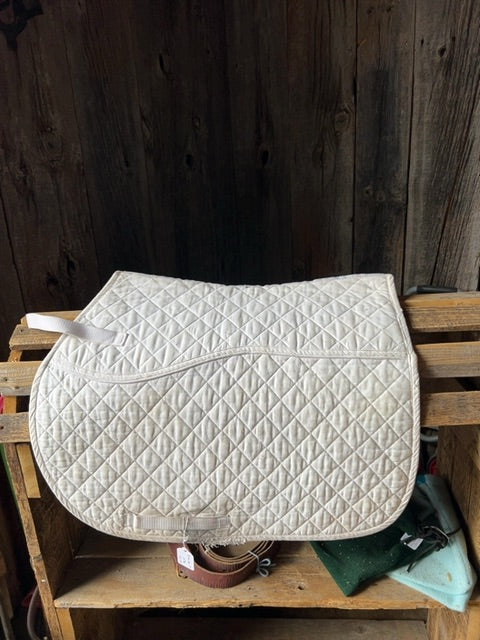 White  Saddle Pad, Full