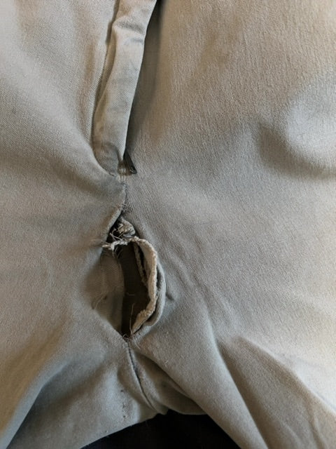 Beige Tailored Sportsman Kneepatch Breeches, 34L