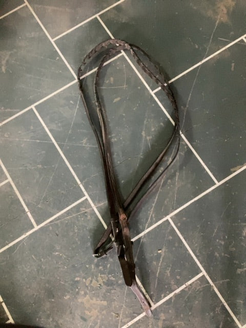 Brown  Laced Reins - Fancy Stitch, Full