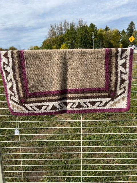 Purple/Brown  Saddle Pad, 34x34