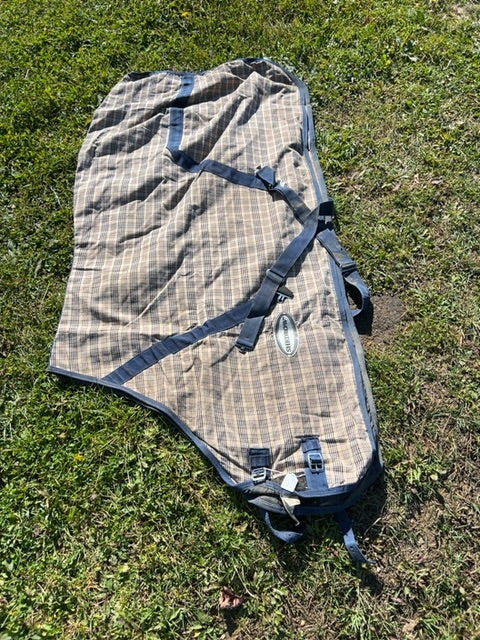 Baker Plaid Shedrow Stable Sheet, 74"