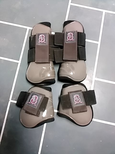 Taupe BR Open Front and Ankle Boots, Full